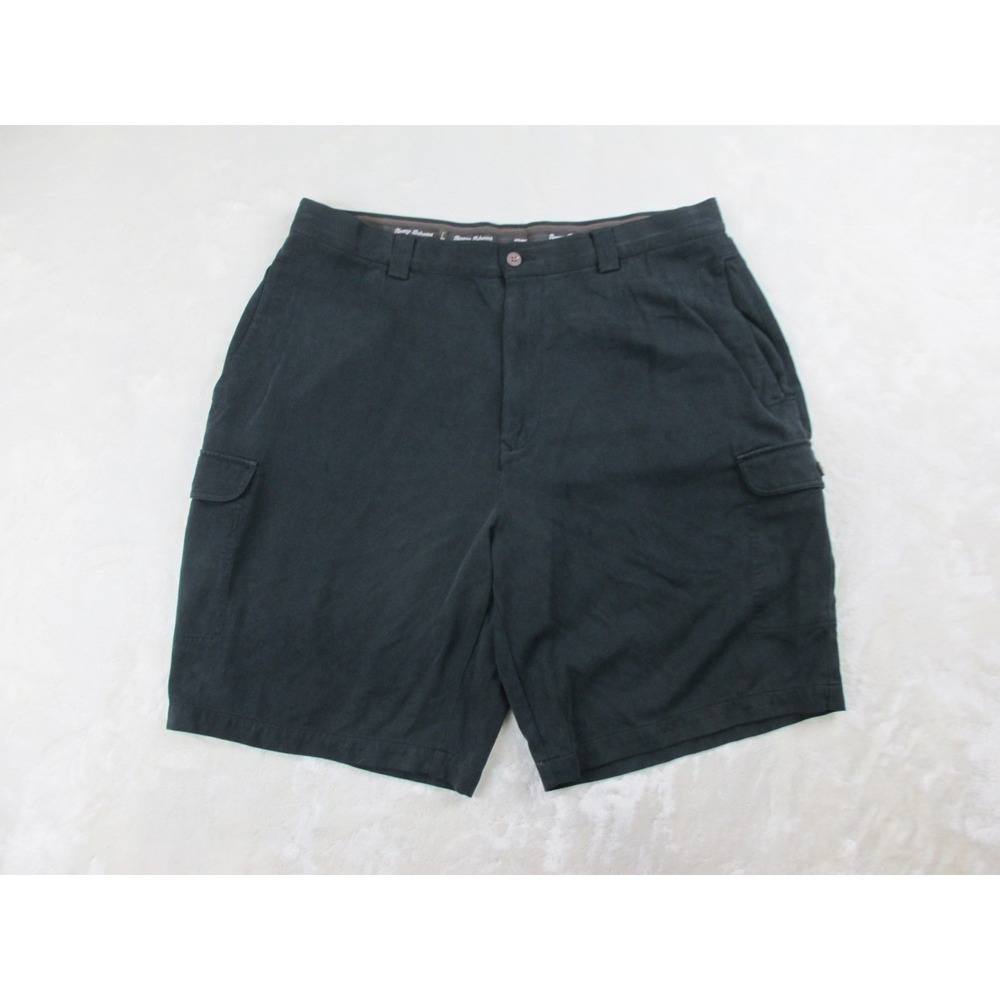 Tommy Bahama Shorts Mens 36 Black Relax Pockets‎ Silk Blend Chino*